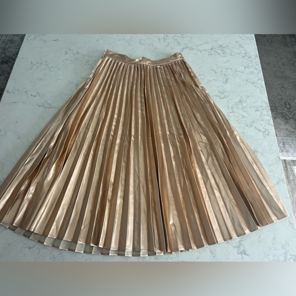 Brand new! LOFT Rose Gold Midi Skirt